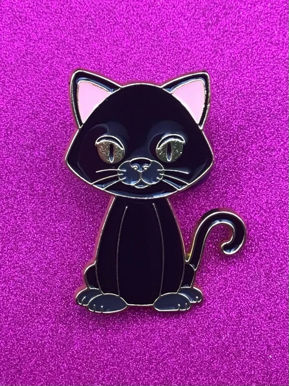 Black Cat 2 Enamel Pin